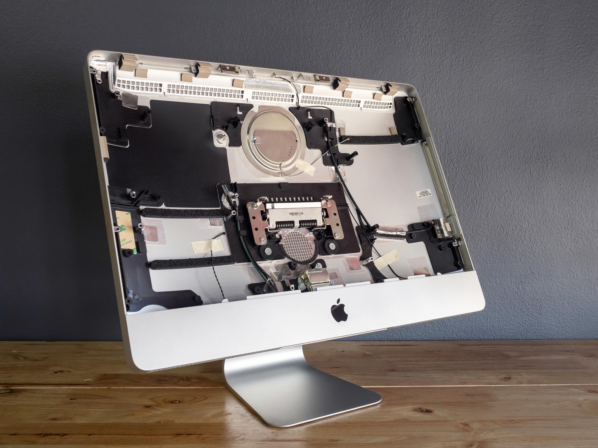 The disassembled Apple iMac computer body cover